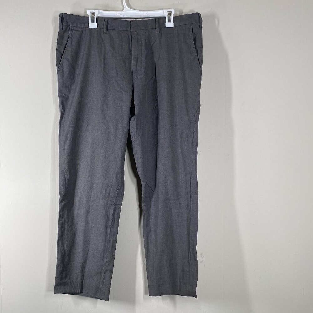 J. Crew Bowery Classic Dress Pants Men's 38 x 32 Mid Rise Gray Office Career